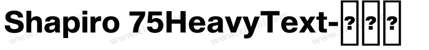 Shapiro 75HeavyText字体转换 Shapiro 75HeavyText字体转换